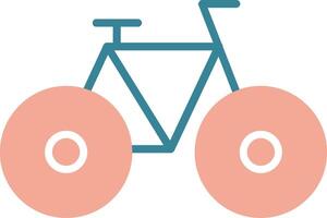 Bicycle Glyph Two Color Icon vector