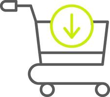 Add To Cart Line Two Color Icon vector