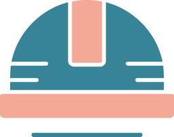 Helmet Glyph Two Color Icon vector