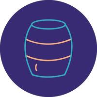 Barrel Line Two Color Circle Icon vector