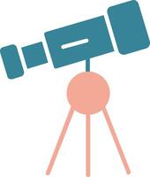 Telescope Glyph Two Color Icon vector