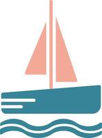 Catamaran Glyph Two Color Icon vector