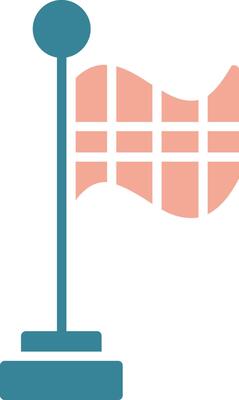 Racing Flag Glyph Two Color Icon