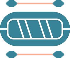 Raft Glyph Two Color Icon vector