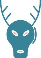 Stag Glyph Two Color Icon vector