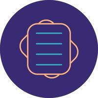 Notepad Line Two Color Circle Icon vector