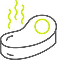 Steak Line Two Color Icon vector