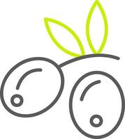 Olives Line Two Color Icon vector