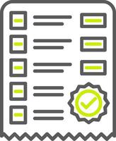 Checklist Line Two Color Icon vector