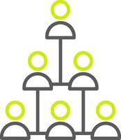 Hierarchical Structure Line Two Color Icon vector