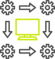 Workflow Line Two Color Icon vector