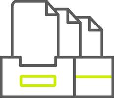 Files Line Two Color Icon vector
