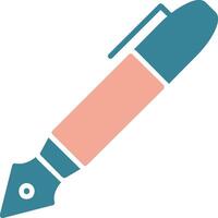 Pen Glyph Two Color Icon vector