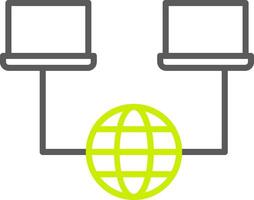 Network Line Two Color Icon vector