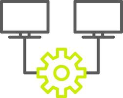 Multitask Line Two Color Icon vector