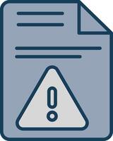 Documents Line Filled Grey Icon vector