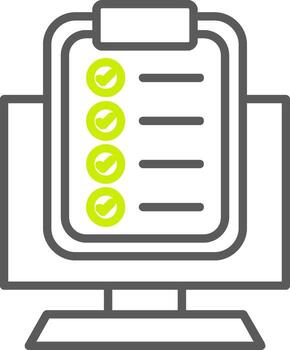 Tasks Line Two Color Icon vector