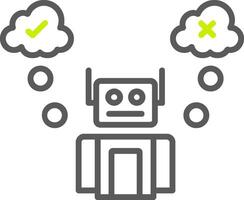 Robot Line Two Color Icon vector