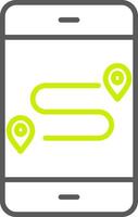 GpS Line Two Color Icon vector