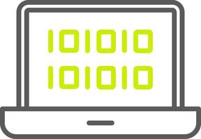 Binary Code Line Two Color Icon vector