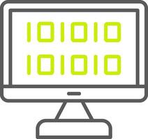Algorithm Line Two Color Icon vector