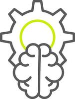 Brain Line Two Color Icon vector