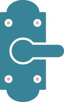 Door Lock Glyph Two Color Icon vector