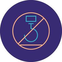 Use No Hooks Line Two Color Circle Icon vector