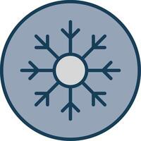 Frost Line Filled Grey Icon vector