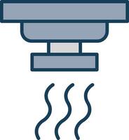 Smoke Detector Line Filled Grey Icon vector