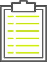 Clipboard Line Two Color Icon vector