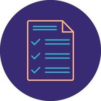 Customs Declaration Line Two Color Circle Icon vector