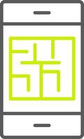 Maze Line Two Color Icon vector