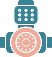 Head Light Glyph Two Color Icon vector