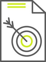 Target Line Two Color Icon vector