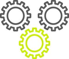 Gears Line Two Color Icon vector