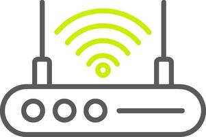 Wifi Router Line Two Color Icon vector