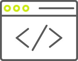 Coding Line Two Color Icon vector