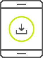 Downloading Data Line Two Color Icon vector