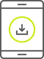 Downloading Data Line Two Color Icon vector