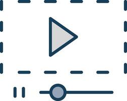 Line Filled Grey Icon vector