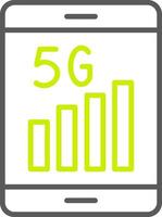 5g Line Two Color Icon vector