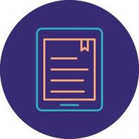 E-Book Line Two Color Circle Icon vector