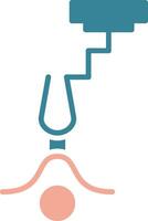 Bungee Jumping Glyph Two Color Icon vector