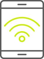 Wifi Line Two Color Icon vector