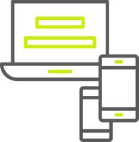 Responsive Website Line Two Color Icon vector