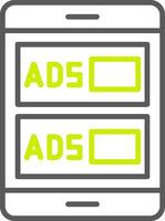 Ads Campaign Line Two Color Icon vector