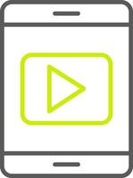 Social Media Line Two Color Icon vector