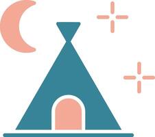 Camping Glyph Two Color Icon vector