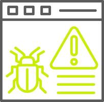 Virus Warning Line Two Color Icon vector